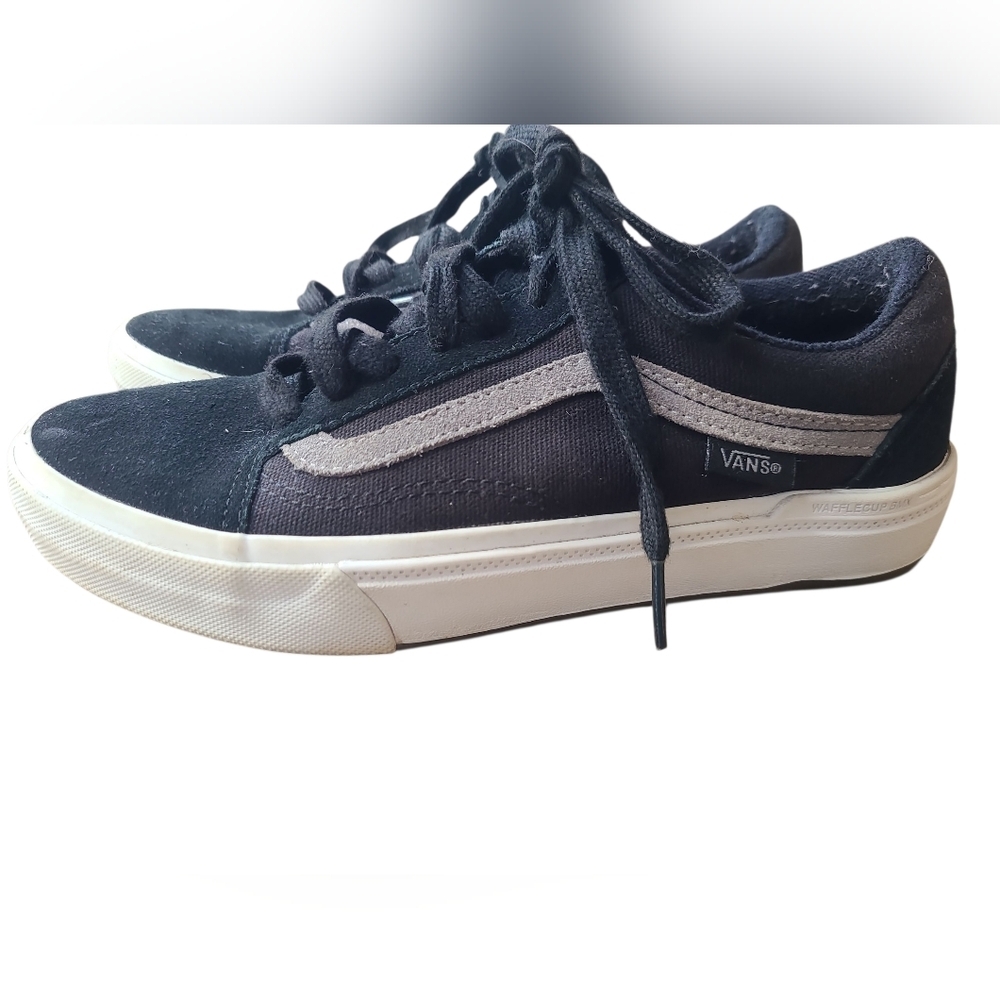 Vans Pop Cush BMX Black + White Suede And Canvas Sneakers Size W6 Or M 5.5 EU 37 - Picture 5 of 6